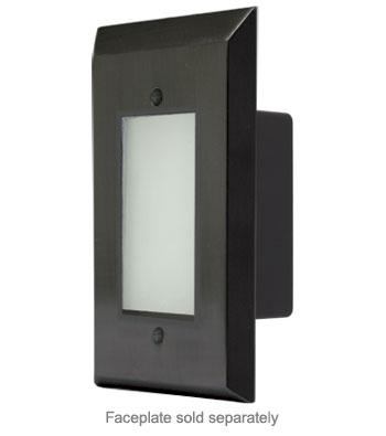 LiteLine LED Step Light Kit 1 Gang 40k Eyelid Brushed Model: OSL1020-40K-EYE1-BN