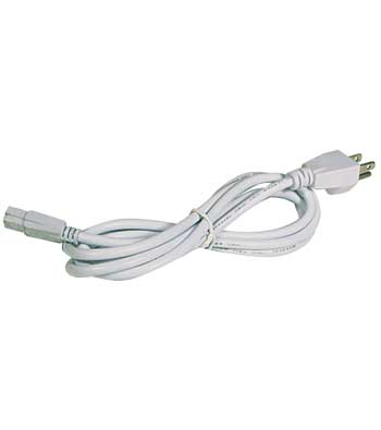 LiteLine Ledbar Accessory 6' Power Cord For T4 T5 3 Wire Fluorobar Model: ALFT6000-WH-3