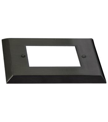 LiteLine Open Face Plate 1 Gang Bk Square Black Model: OSL-OPN1-BK