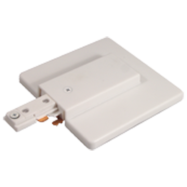LiteLine A-Line track single circuit Single Circuit Live End Power Feed With Model: ATKP11-WH