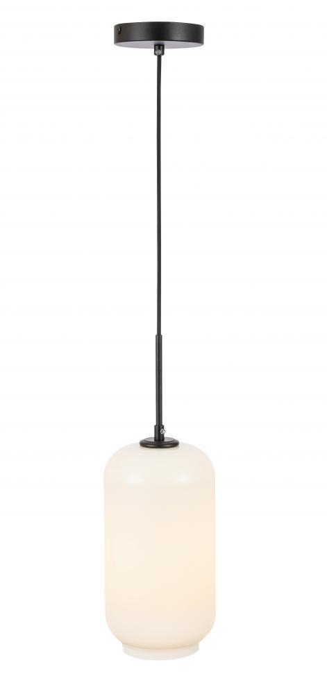 Living District 3 Light Collier 1 Light Black And Frosted White Glass Model: LD2277BK