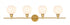 Living District 5 Light Collier 4 Light Chrome And Clear Glass Wall Model: LD2322C