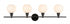 Living District 5 Light Collier 4 Light Chrome And Clear Glass Wall Model: LD2322C