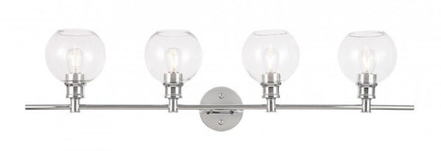 Living District 5 Light Collier 4 Light Chrome And Clear Glass Wall Model: LD2322C