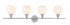 Living District 5 Light Collier 4 Light Chrome And Clear Glass Wall Model: LD2322C