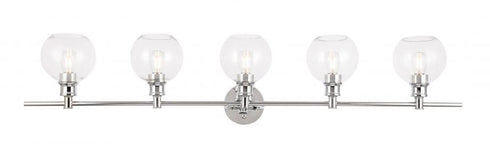 Living District 5 Light Collier 5 Light Chrome And Clear Glass Wall Model: LD2326C