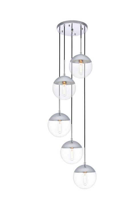 Living District Eclipse 5 Light Pendant Model: LD6075BK