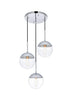 Living District Eclipse 5 Light Pendant Model: LD6075BK