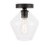 Living District Gene Flush Mount Model: LD2254BK