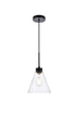 Living District Mera 1 Light Pendant Model: LD2501BK