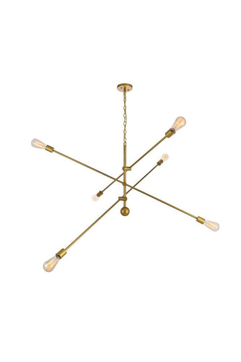 Living District Axel 6 Light Pendant Model: LD8014D55BR