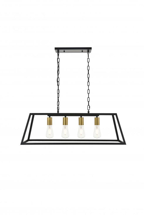 Living District Resolute 4 Light Pendant Model: LD4061D32BK