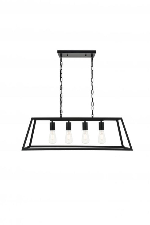 Living District Resolute 4 Light Pendant Model: LD4061D32BK