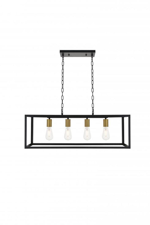 Living District Resolute 4 Light Pendant Model: LD4063D32BK