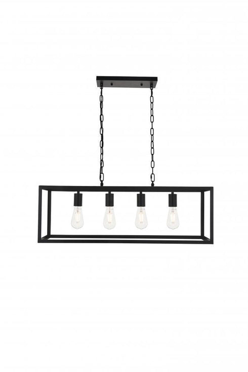 Living District Resolute 4 Light Pendant Model: LD4063D32BK