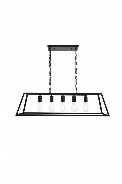 Living District Resolute 5 Light Pendant Model: LD4061D38BK