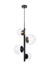 Living District Wells 4 Light Pendant Model: LD654D18BK