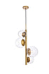 Living District Wells 4 Light Pendant Model: LD654D18BK