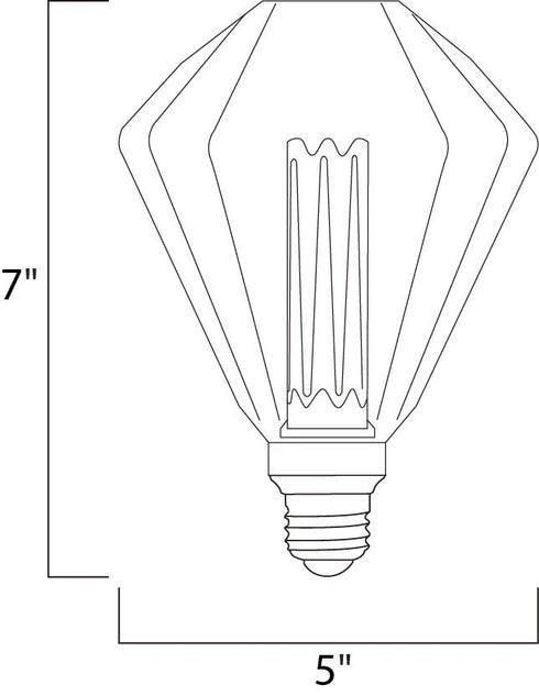 Maxim Accessories 3.5 Watt Dimmable LED E26 S125 Classic Model: BUL-3.5W-D40-E26-CL-120V-822