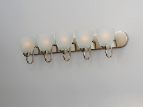Maxim Axis 5 Light Strip Bath Vanity Model: 11385FTSN