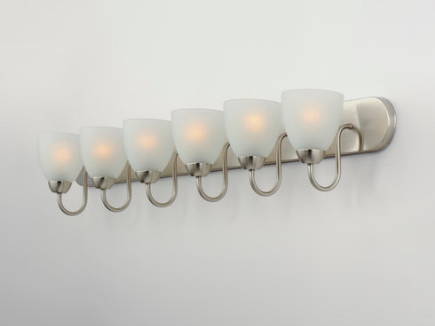 Maxim Axis 6 Light Strip Bath Vanity Model: 11386FTSN