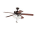 Maxim Basic Max 52 Inch Ceiling Fan W 4 Light LED Model: 89907FTOIWP
