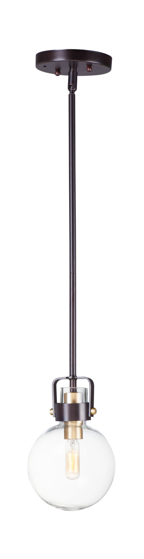 Maxim Bauhaus 1 Light Mini Pendant Model: 90510CLBZSBR