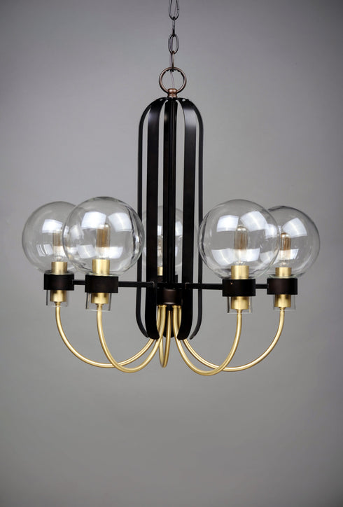 Maxim Bauhaus Single Tier Chandelier Model: 30516CLBZSBR
