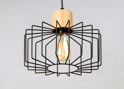 Maxim Bjorn 1 Light Pendant Model: 10069BKNWD