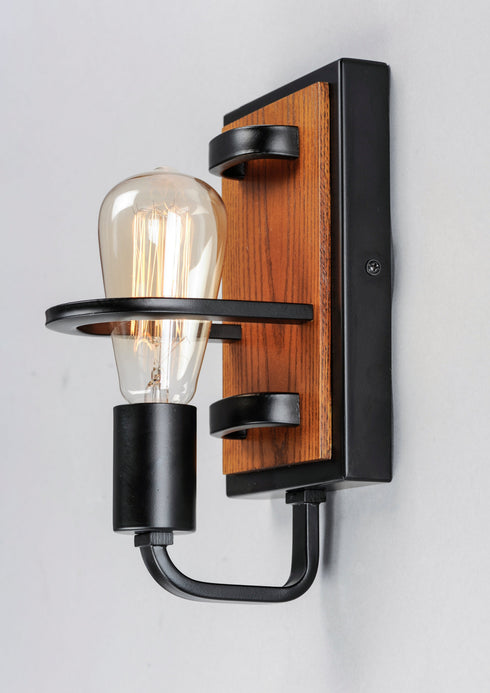 Maxim Black Forest 1 Light Wall Sconce Model: 10301BKASB