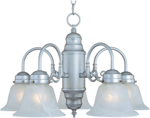 Maxim Builder Basics 5 Light Chandelier Model: 91197MRSN