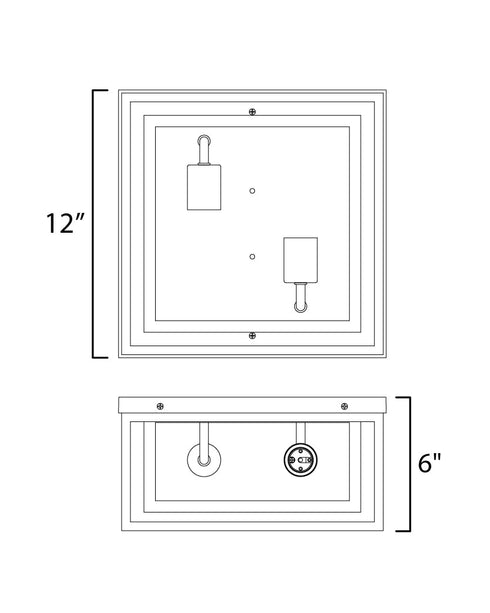 Maxim Cabana Outdoor Flush Mount Model: 3031CDBK