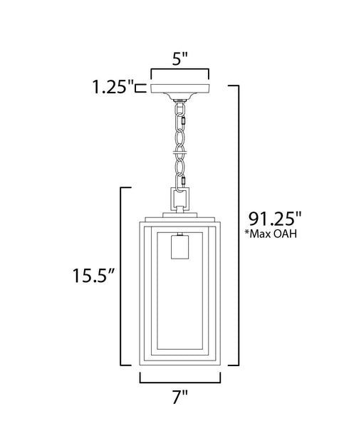 Maxim Cabana Outdoor Pendant Model: 3039CDBK