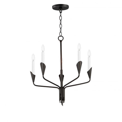 Maxim Calyx 5 Light Chandelier Model: 24345BK