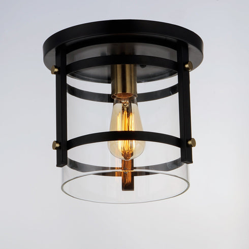 Maxim Capitol 1 Light Flush Mount Model: 2641BKAB