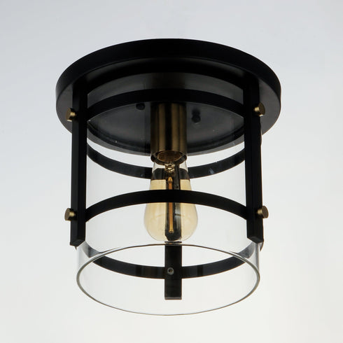 Maxim Capitol 1 Light Flush Mount Model: 2641BKAB