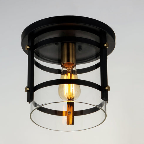 Maxim Capitol 1 Light Flush Mount Model: 2641BKAB