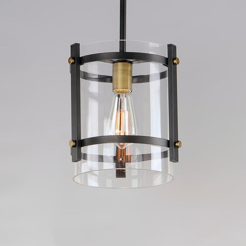 Maxim Capitol 1 Light Pendant Model: 2649BKAB