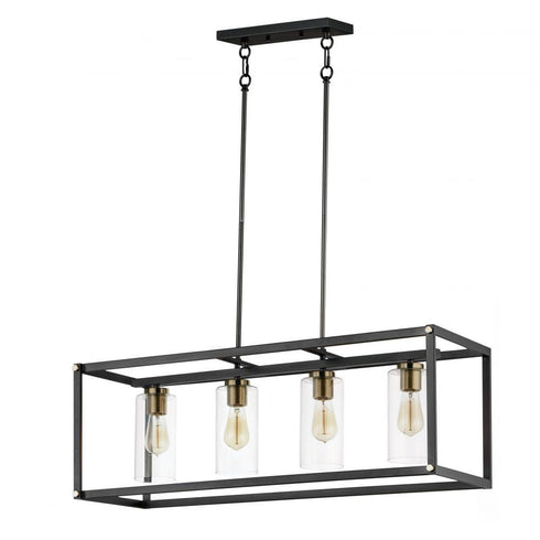 Maxim Capitol 4 Light Linear Pendant Model: 2644BKAB