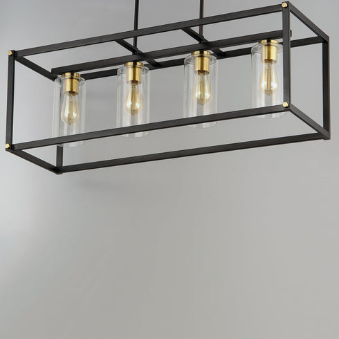 Maxim Capitol 4 Light Linear Pendant Model: 2644BKAB