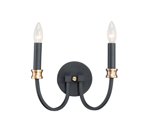 Maxim Charlton Wall Sconce Model: 11372BKAB