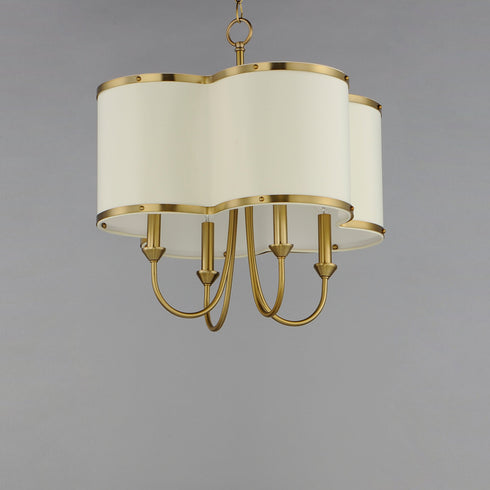 Maxim Clover 4 Light Chandelier Model: 12246OFSBR