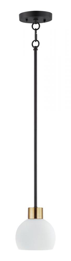 Maxim Coraline 1 Light Mini Pendant Model: 91270SWBK