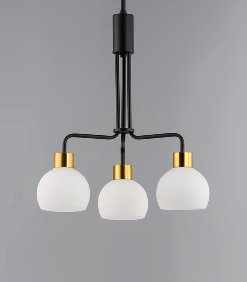 Maxim Coraline 3 Light Chandelier Model: 11276SWBK