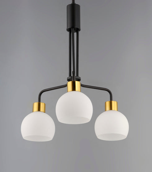Maxim Coraline 3 Light Chandelier Model: 11276SWBK