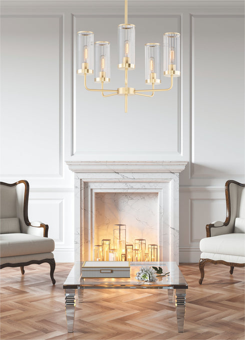 Maxim Crosby 5 Light Chandelier Model: 11475CRBK