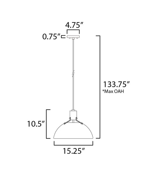 Maxim Dawn Single Pendant Model: 12045SN