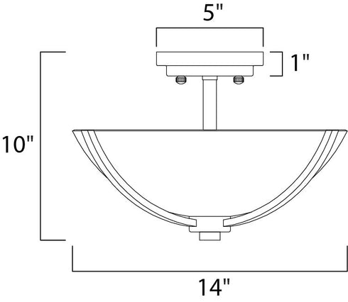 Maxim Deven Semi Flush Mount Model: 20031SWBK