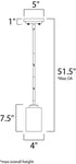 Maxim Deven Suspension Pendant Model: 90030SWBK