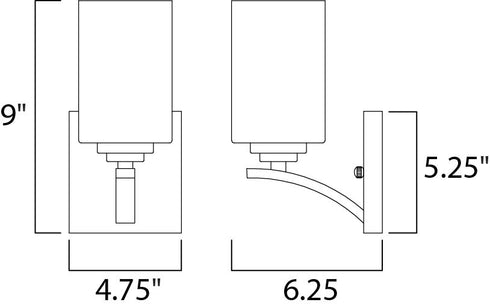 Maxim Deven Wall Sconce Model: 20030SWBK